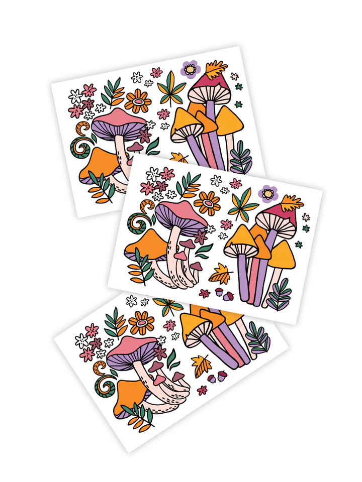 Ducky Street Mushrooms Temporary Tattoos - #HolaNanu#NDIS #creativekids