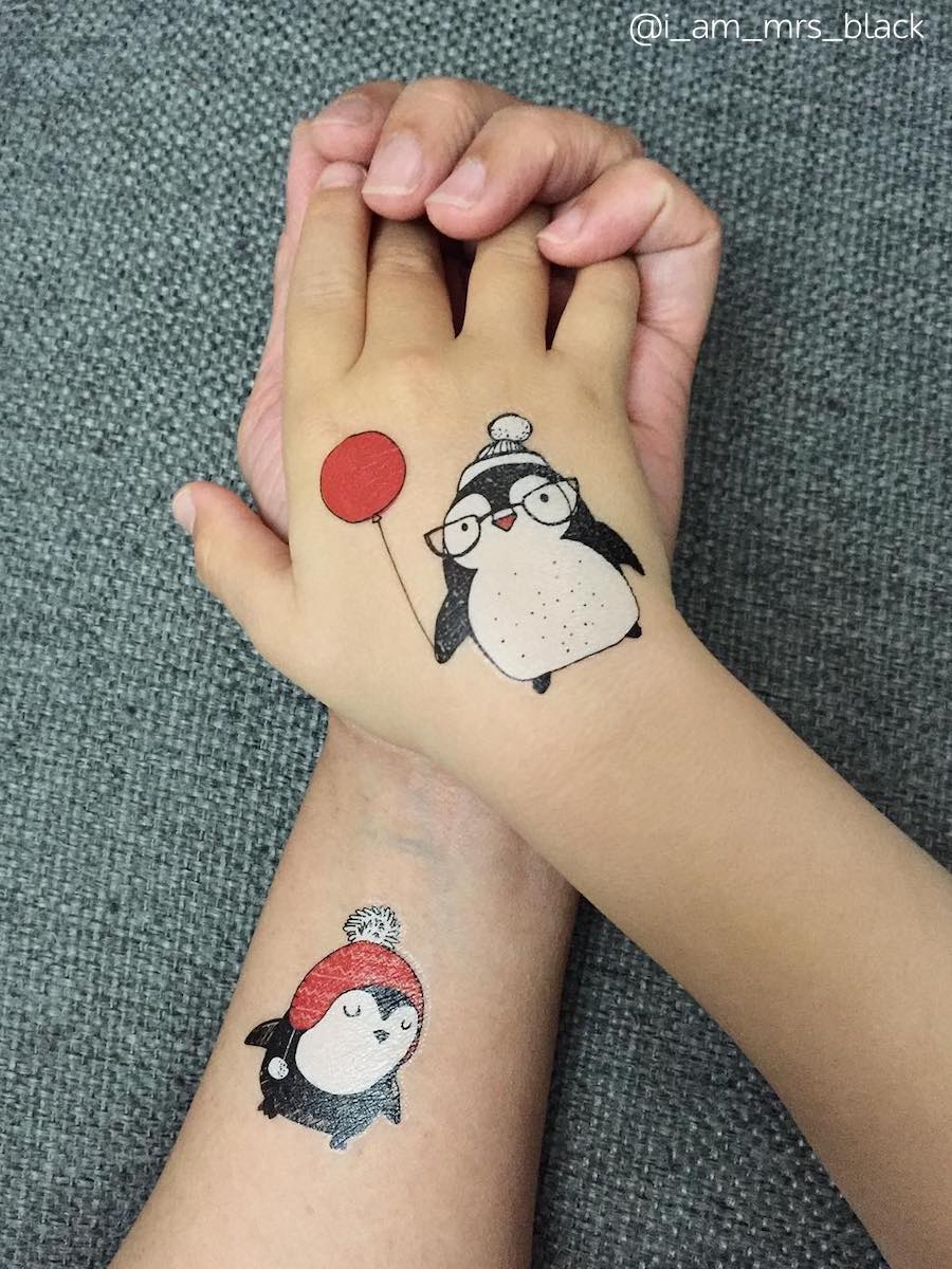 Ducky Street Penguins Temporary Tattoos - #HolaNanu#NDIS #creativekids