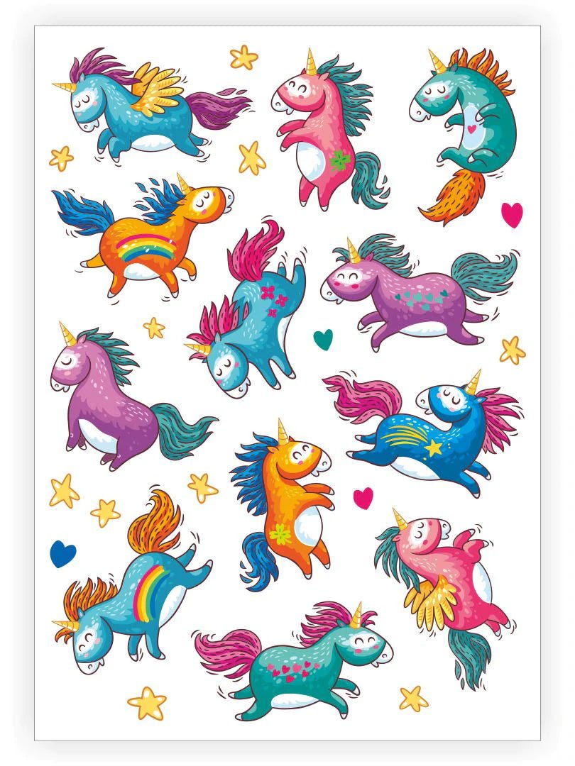Ducky Street Rainbow Unicorns Temporary Tattoos - #HolaNanu#NDIS #creativekids