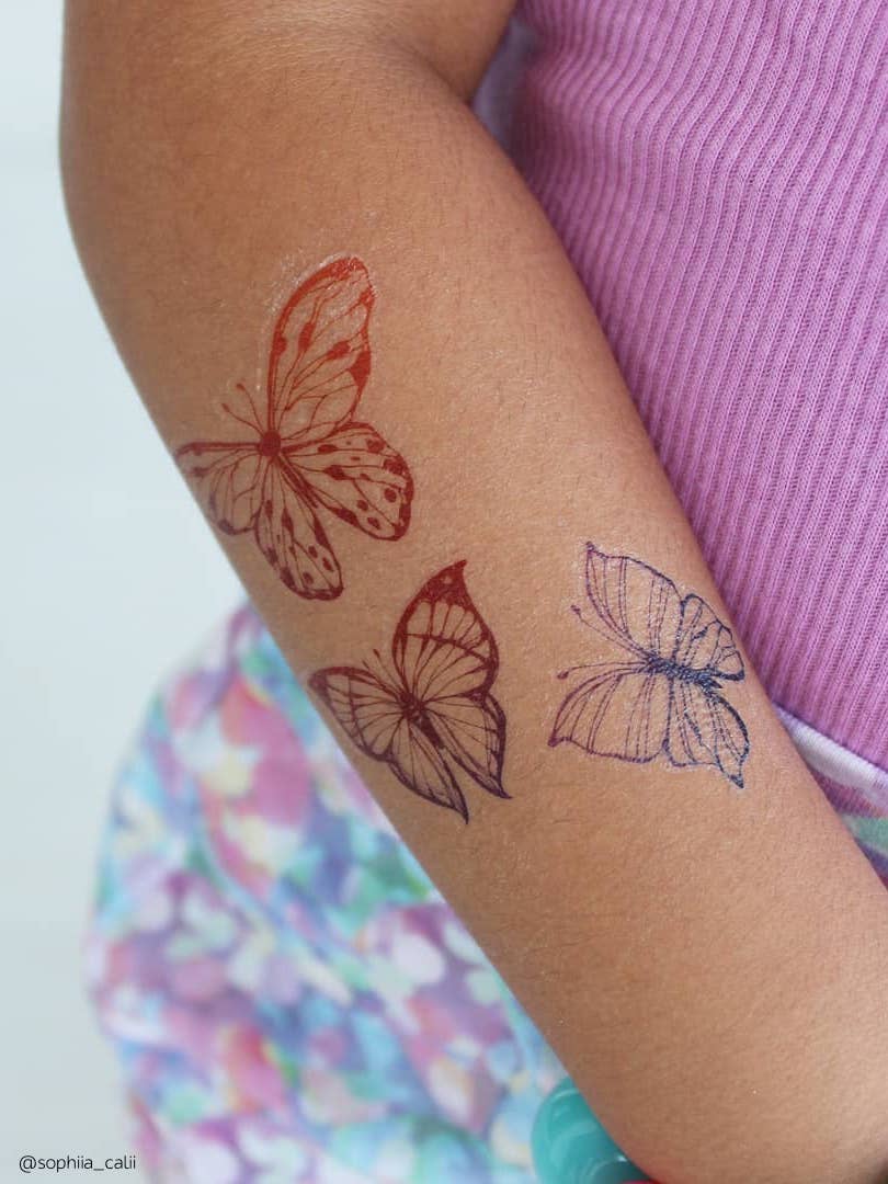 Ducky Street Rainbowflies Temporary Tattoos - #HolaNanu#NDIS #creativekids