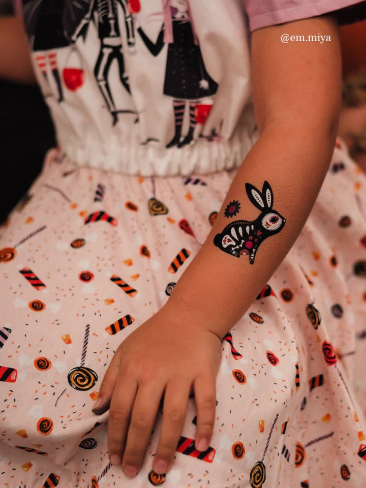 Ducky Street Sugar Skull Animals Temporary Tattoos - #HolaNanu#NDIS #creativekids