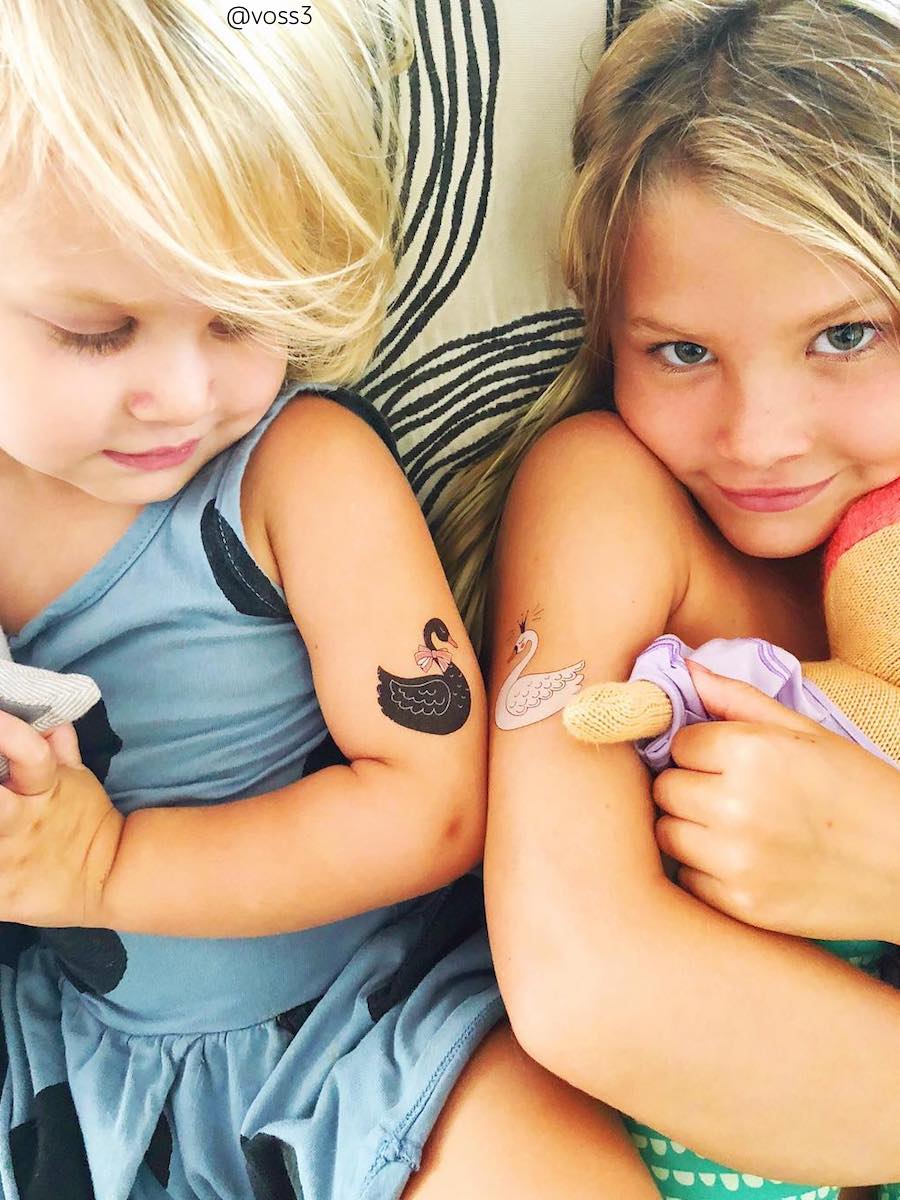 Ducky Street Swans Temporary Tattoos - #HolaNanu#NDIS #creativekids