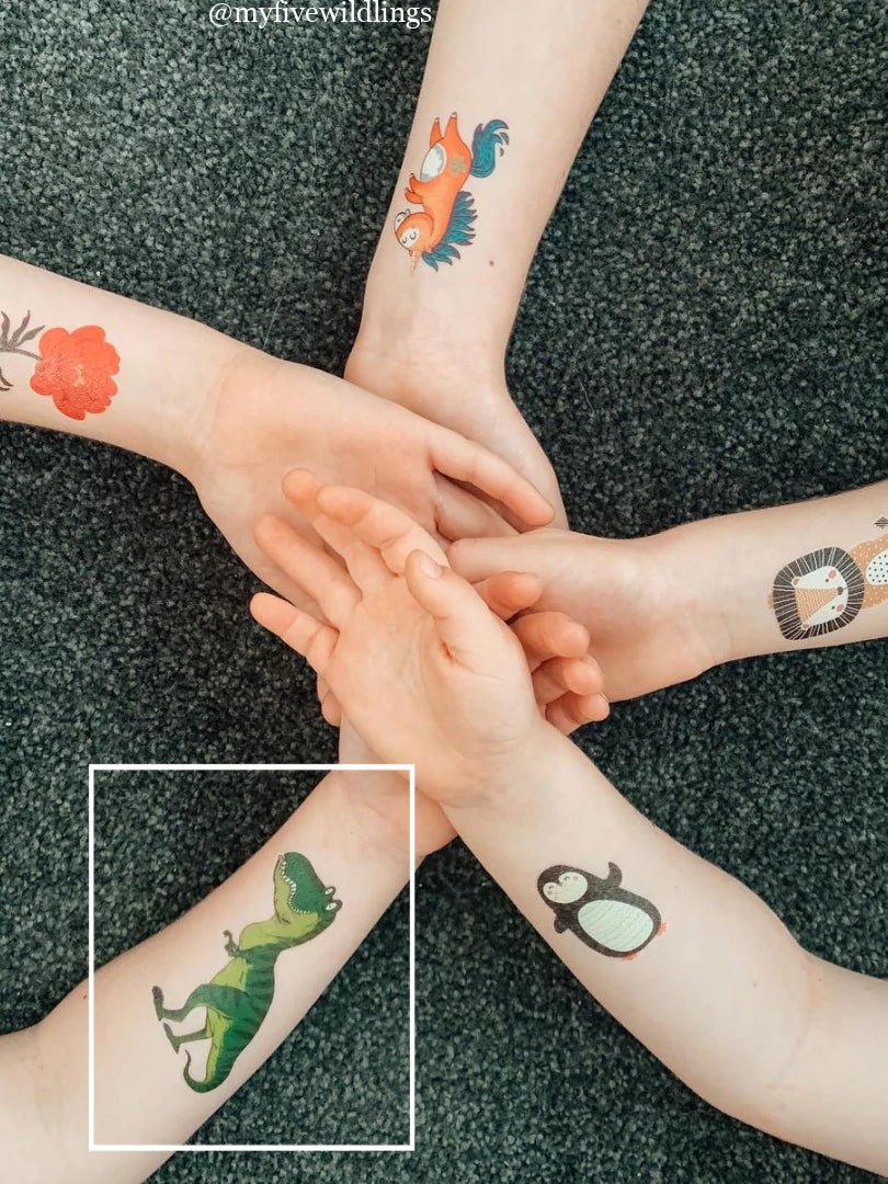 Ducky Street T-Rex Temporary Tattoos - #HolaNanu#NDIS #creativekids