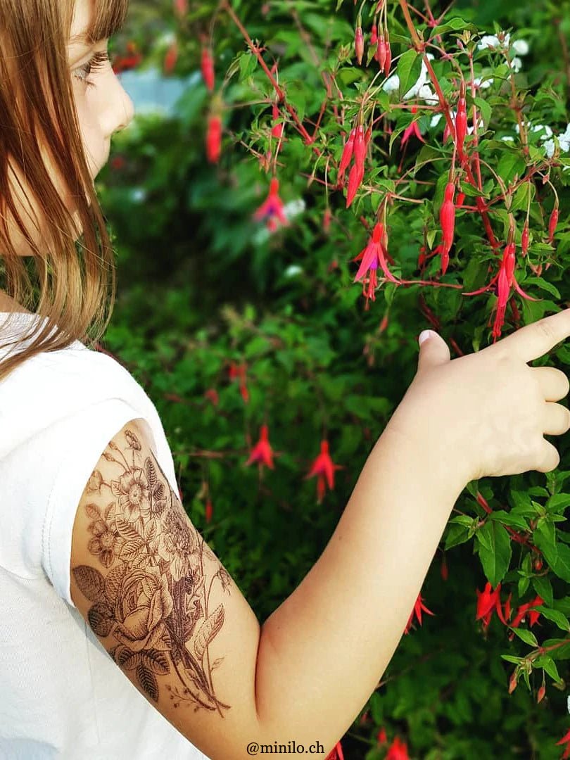 Ducky Street Vintage Flowers Temporary Tattoos - #HolaNanu#NDIS #creativekids