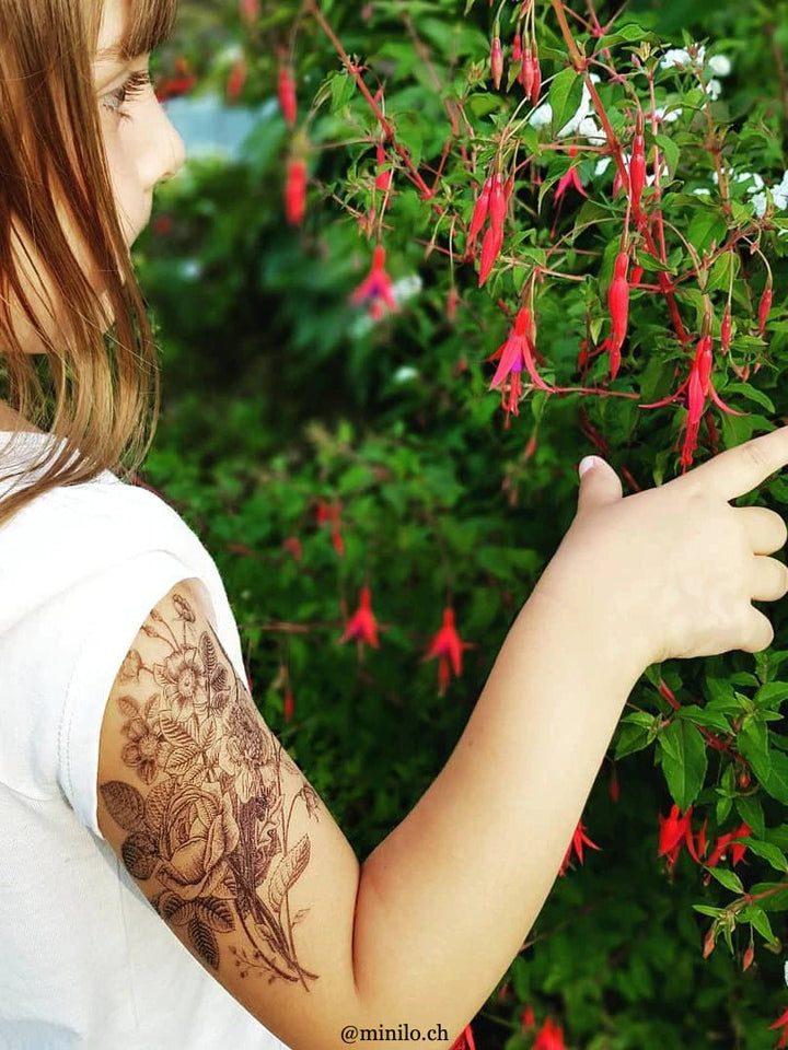 Ducky Street Vintage Flowers Temporary Tattoos - #HolaNanu#NDIS #creativekids