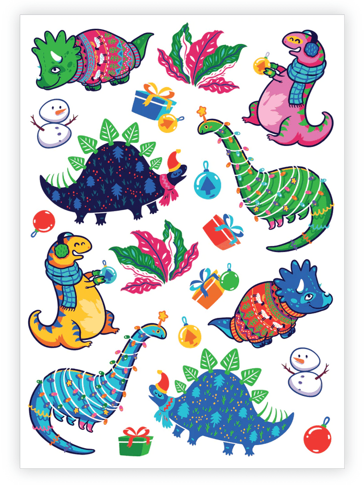 Ducky Street Winter Dinos Temporary Tattoos - #HolaNanu#NDIS #creativekids