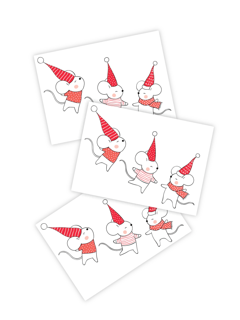 Ducky Street Winter Mice Temporary Tattoos - #HolaNanu#NDIS #creativekids