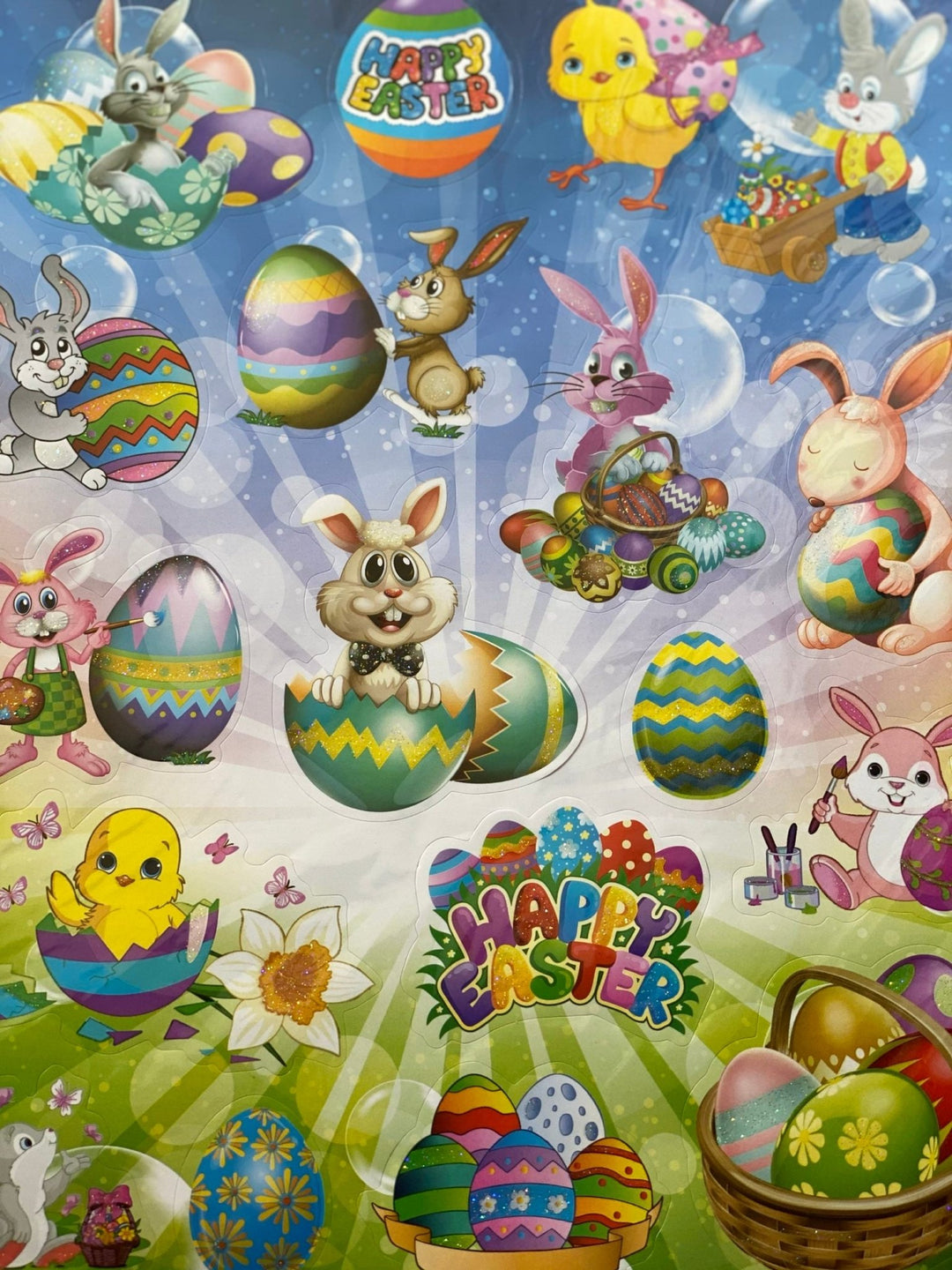 Easter glittered stickers - #HolaNanu#NDIS #creativekids