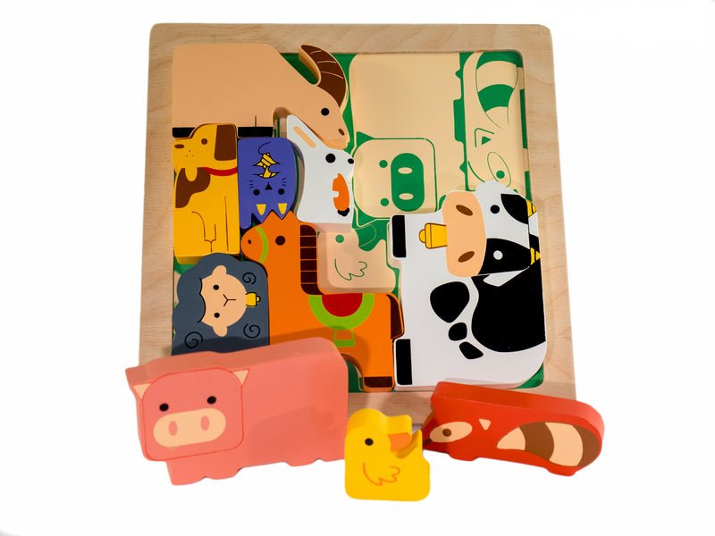 Farm Animal Chunky Puzzle - #HolaNanu#NDIS #creativekids