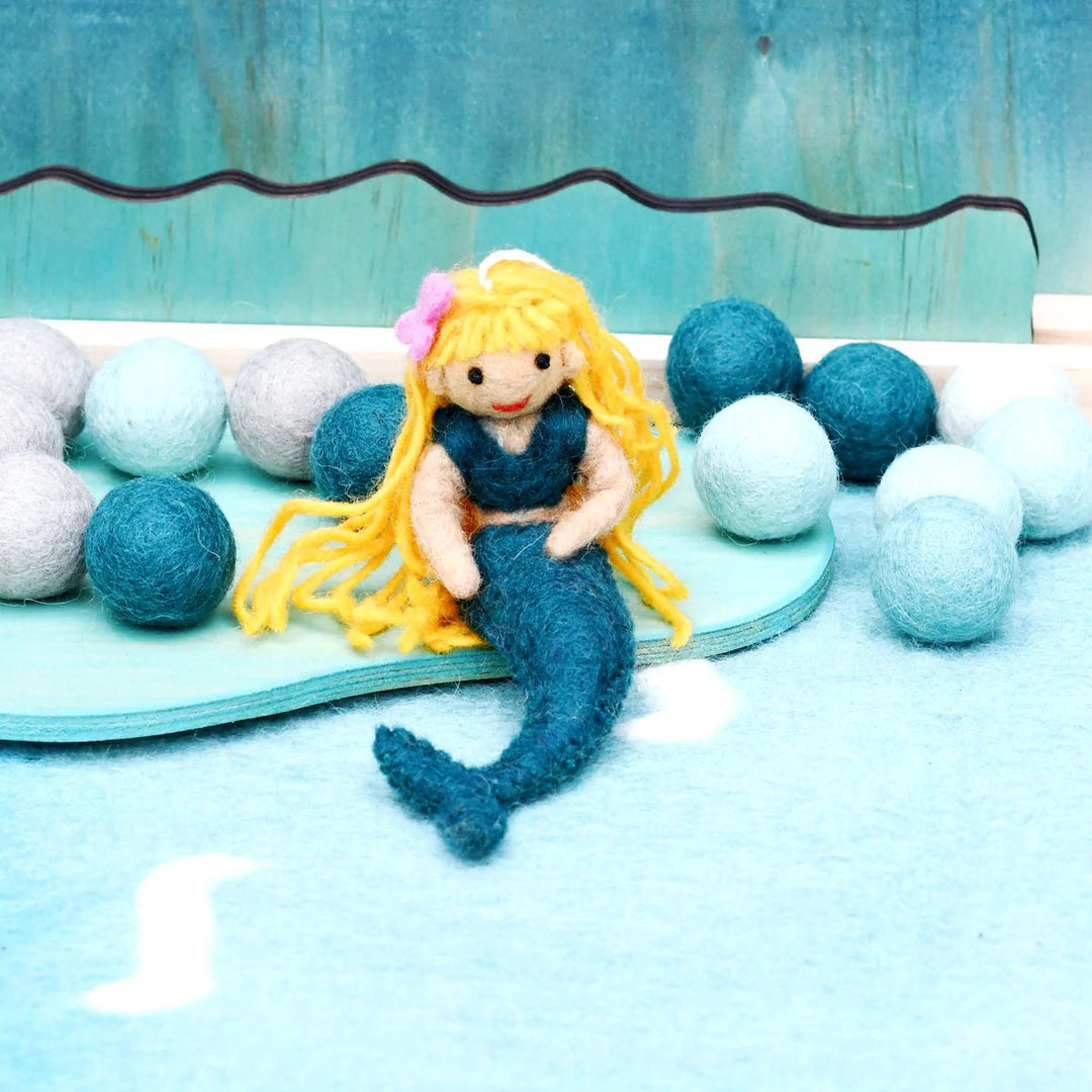 Felt Coral Mermaid Hanging - Sea Blue Tail - #HolaNanu#NDIS #creativekids