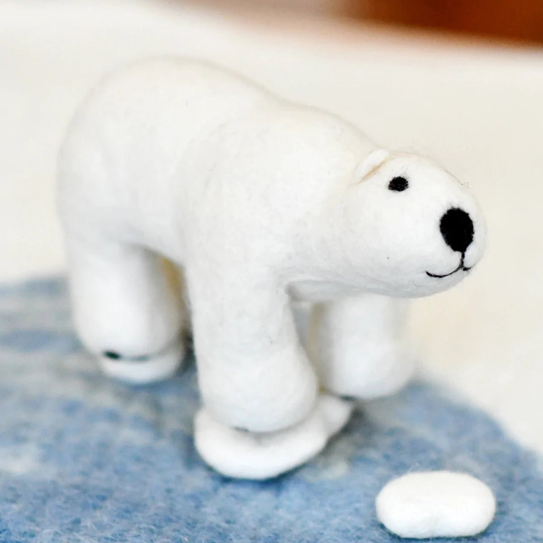 Felt Polar Bear Toy - #HolaNanu#NDIS #creativekids