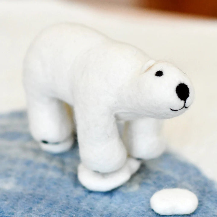Felt Polar Bear Toy - #HolaNanu#NDIS #creativekids