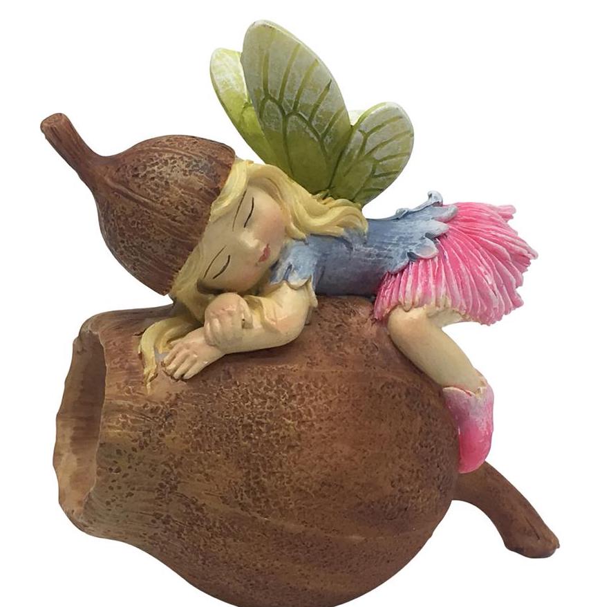 Flower Garden Gumnut Fairy Sleeping on a Gumnut - #HolaNanu#NDIS #creativekids