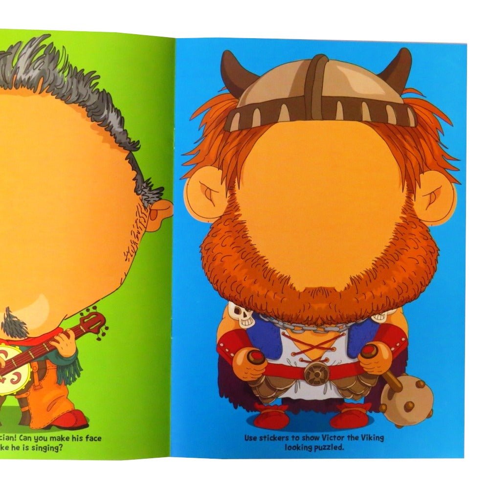 Funny Faces Sticker Book - Boy Themed - #HolaNanu#NDIS #creativekids