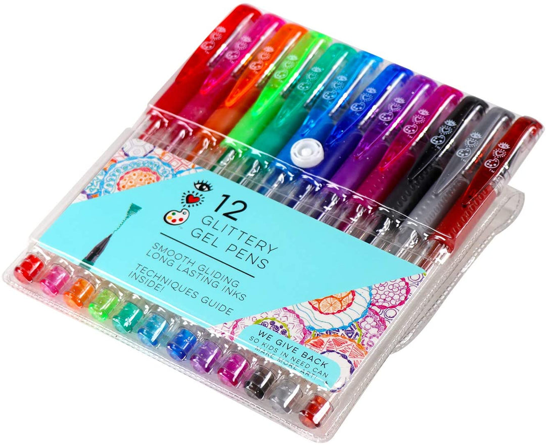 I Heart Gel Pens Glitter - 12 Colours - #HolaNanu#NDIS #creativekids