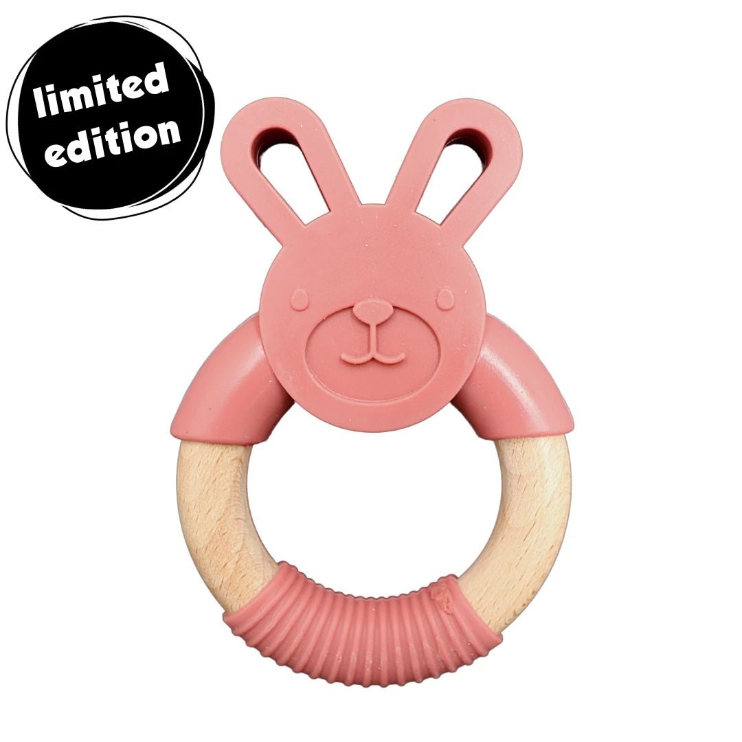 Jellystone Dusty Pink Bunny Teether - #HolaNanu#NDIS #creativekids