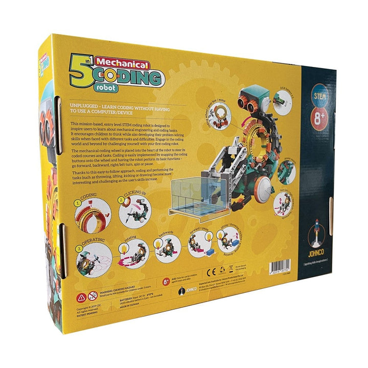 Johnco 5 in 1 Mechanical Coding Robot - #HolaNanu#NDIS #creativekids