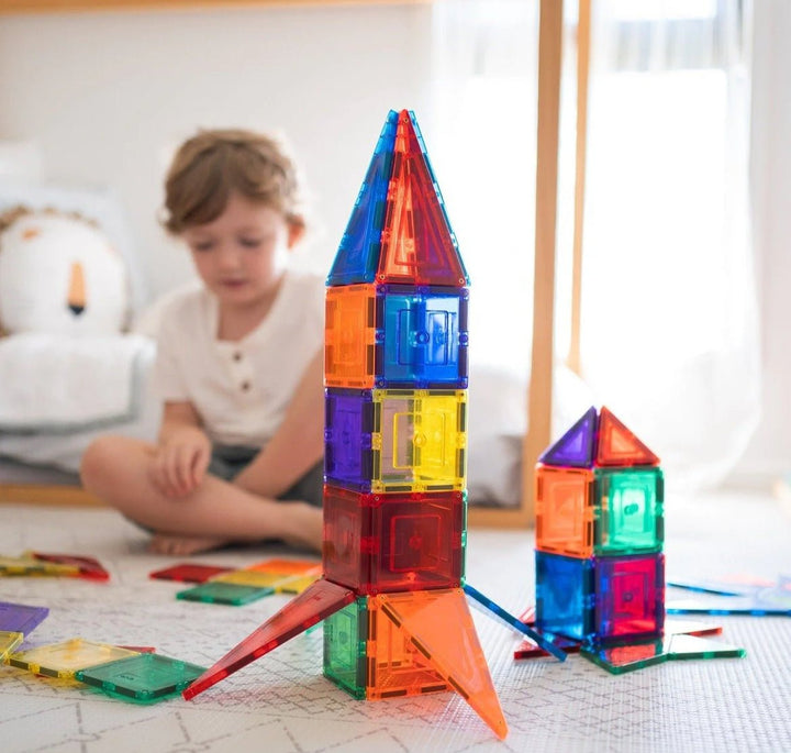 Learn & Grow Toys - 110 Piece Set Magnetic Tiles - New Design - #HolaNanu#NDIS #creativekids