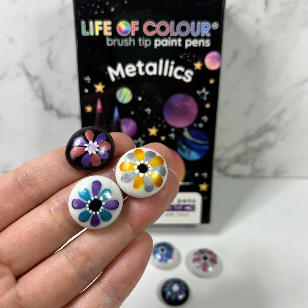 Life Of Colour Brush Tip Acrylic Paint Pens - Metallics - #HolaNanu#NDIS #creativekids