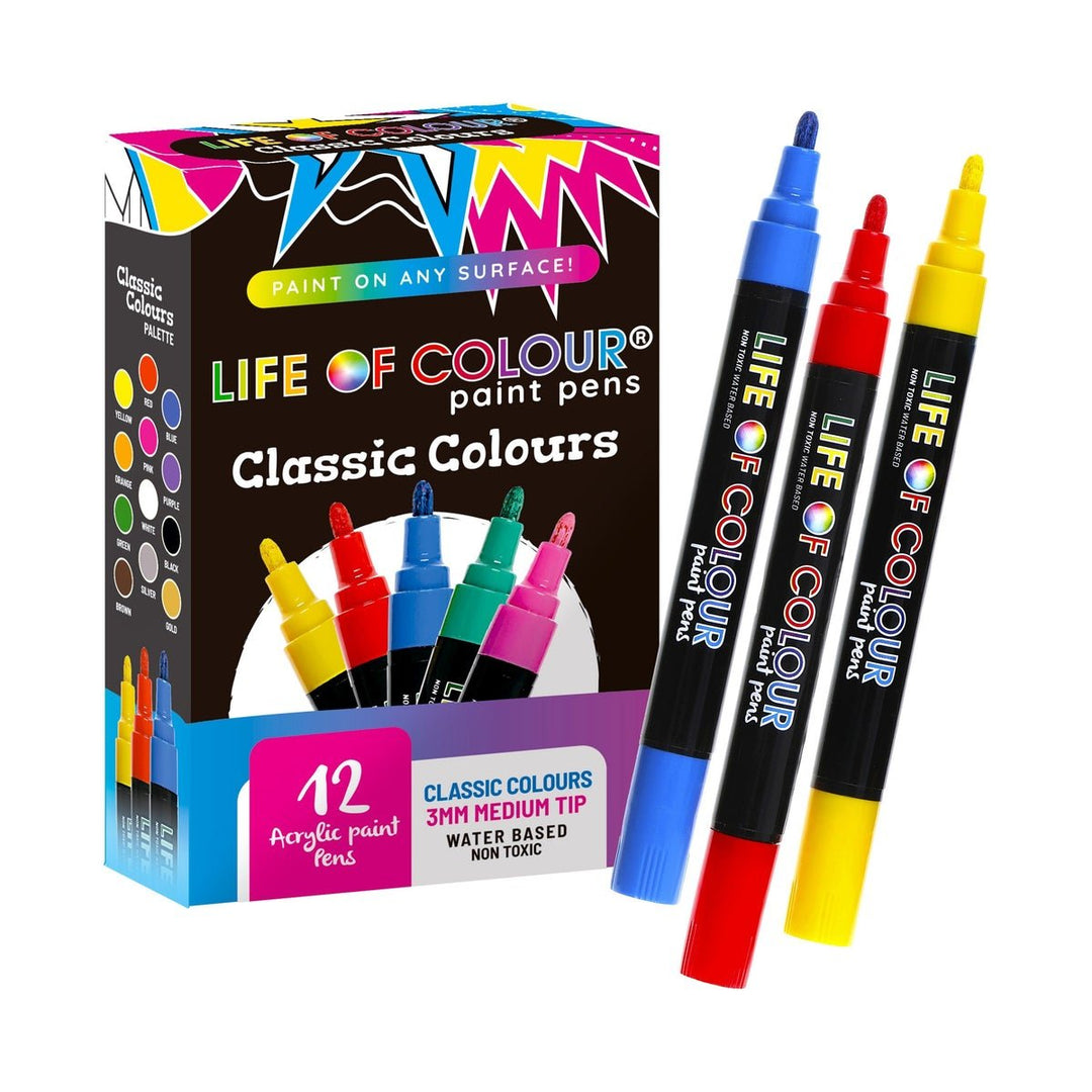 Life Of Colour Classic Colour Paint Pens - Medium Tip - #HolaNanu#NDIS #creativekids
