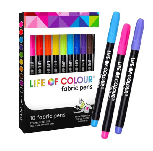 Life Of Colour Permanent Fabric Pens - #HolaNanu#NDIS #creativekids