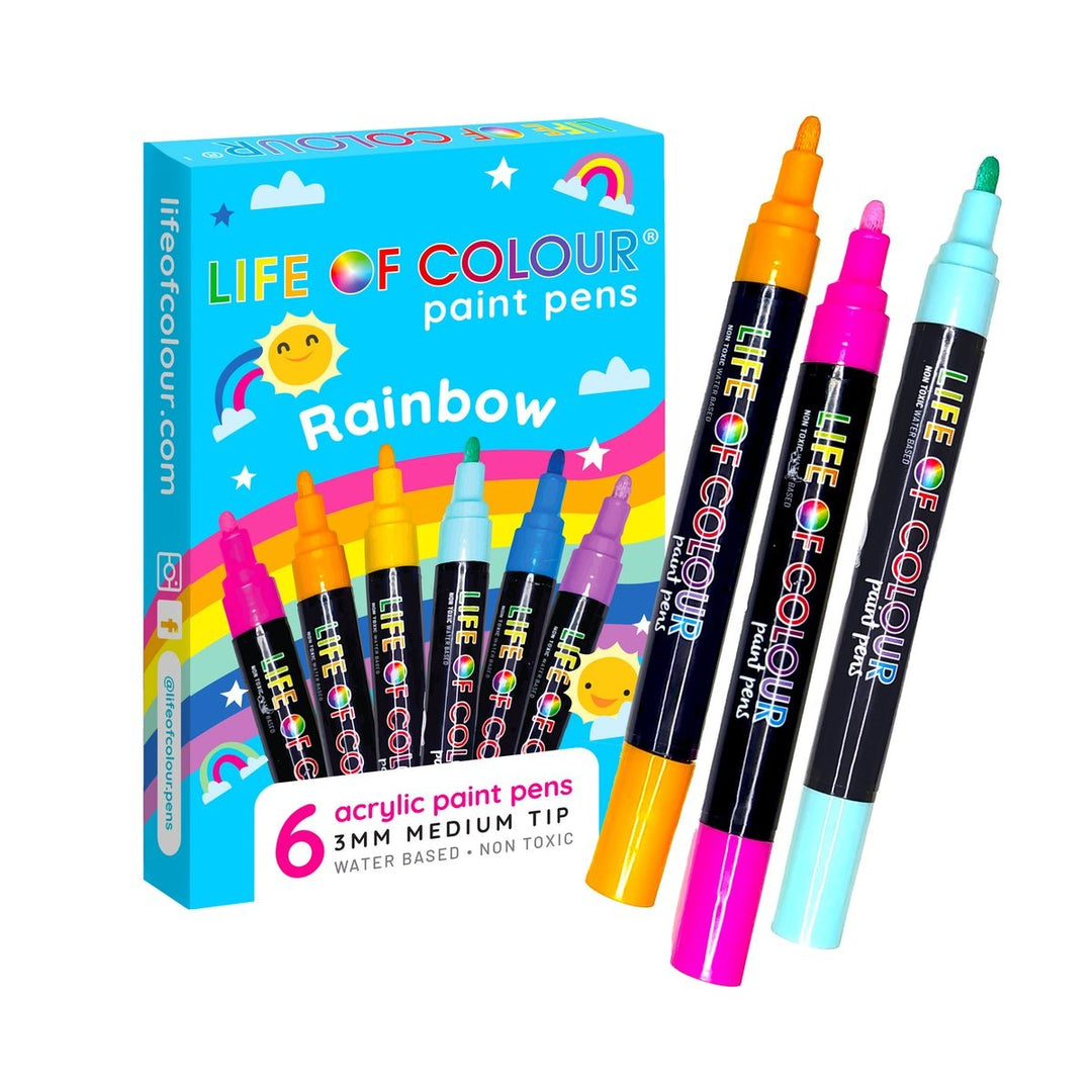 Life Of Colour Rainbow Paint Pens – Medium Tip - #HolaNanu#NDIS #creativekids