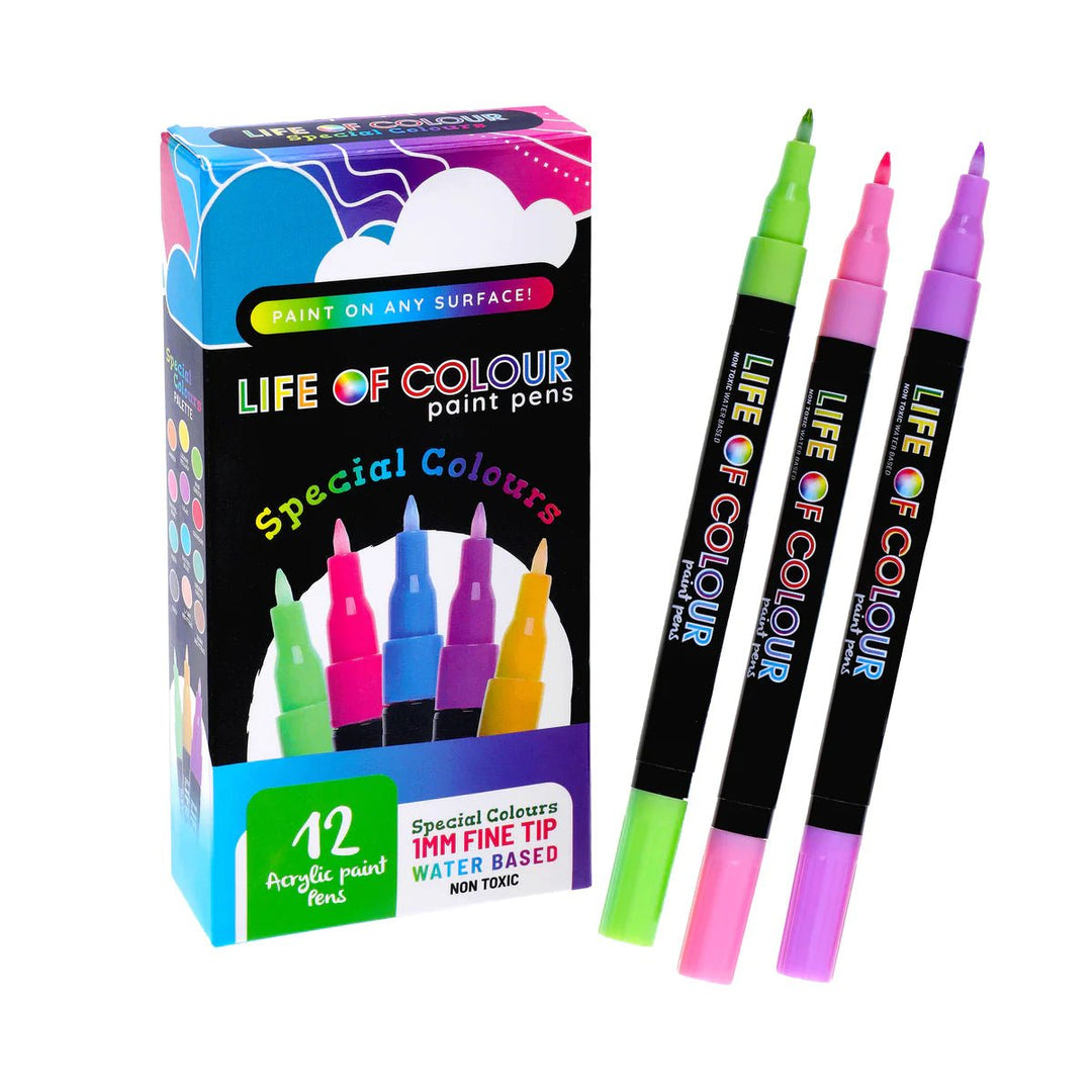 Life Of Colour Special Colours Paint Pens - Fine Tip - #HolaNanu#NDIS #creativekids