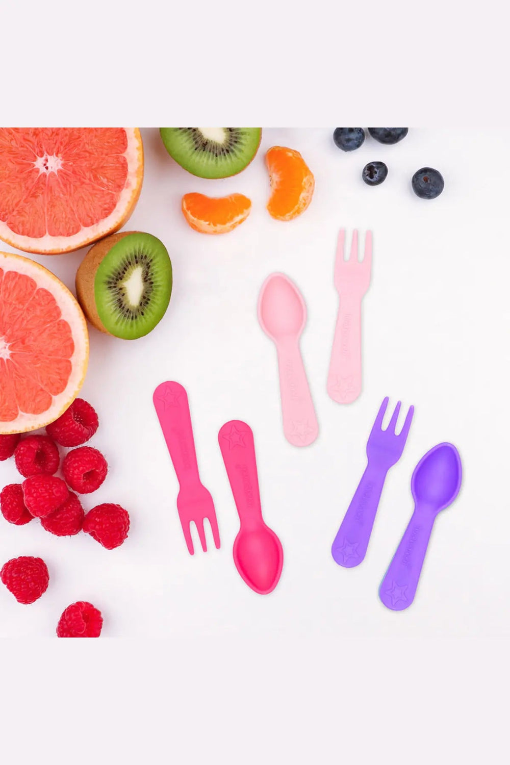 Lunch Punch Fork & Spoon Set – Pink - #HolaNanu#NDIS #creativekids