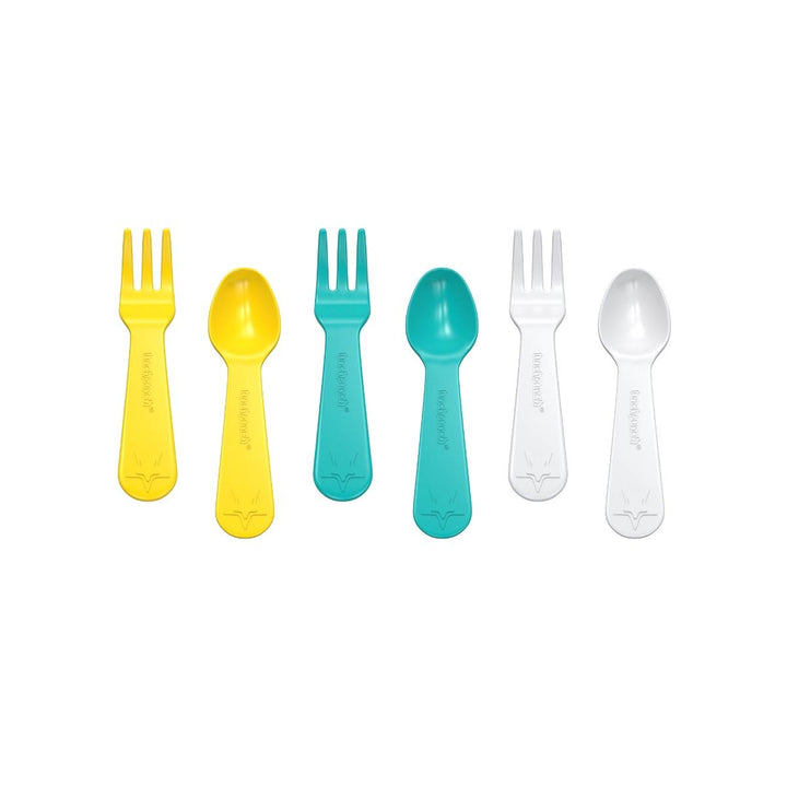 Lunch Punch Fork & Spoon Set - Yellow - #HolaNanu#NDIS #creativekids