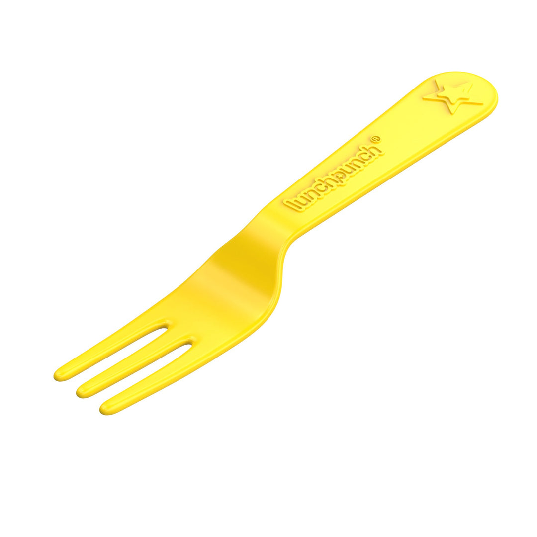 Lunch Punch Fork & Spoon Set - Yellow - #HolaNanu#NDIS #creativekids