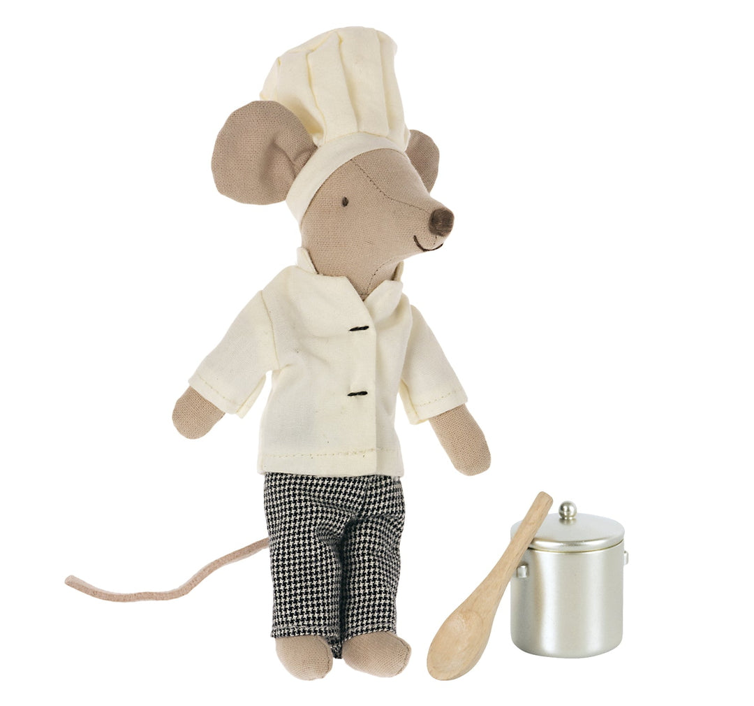 Maileg Chef Mouse With Pot & Spoon - #HolaNanu#NDIS #creativekids