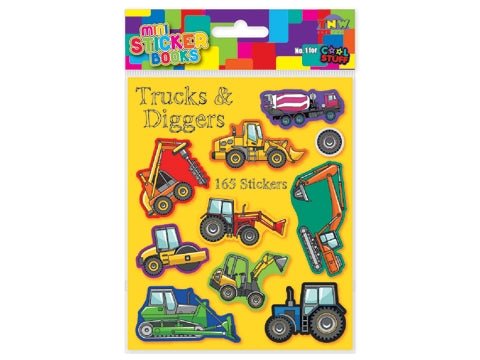 Mini Sticker Book - Trucks & Diggers - #HolaNanu#NDIS #creativekids