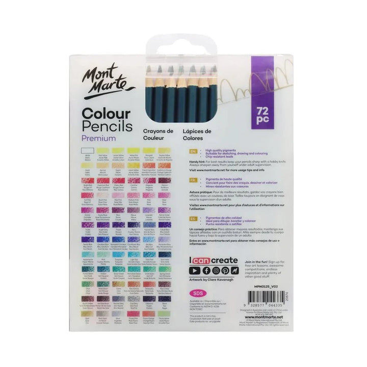 Mont Marte Colour Pencils 72pc - #HolaNanu#NDIS #creativekids