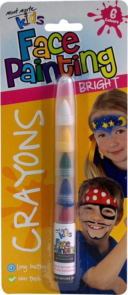 Mont Marte Face Paint Crayons - Bright - #HolaNanu#NDIS #creativekids