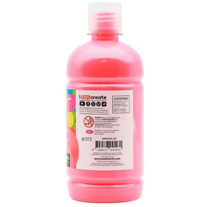 Mont Marte Fluoro Poster Paint 500ml - Pink - #HolaNanu#NDIS #creativekids