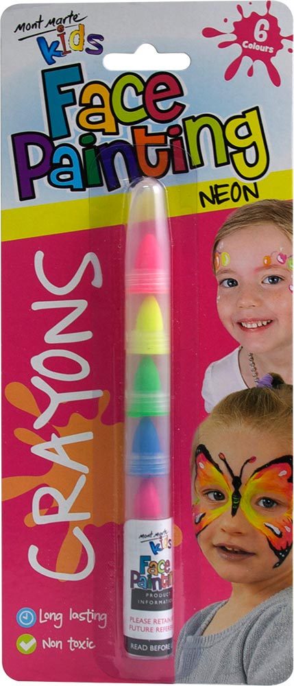 Mont Marte Kids Face Paint Crayons - Neon - #HolaNanu#NDIS #creativekids
