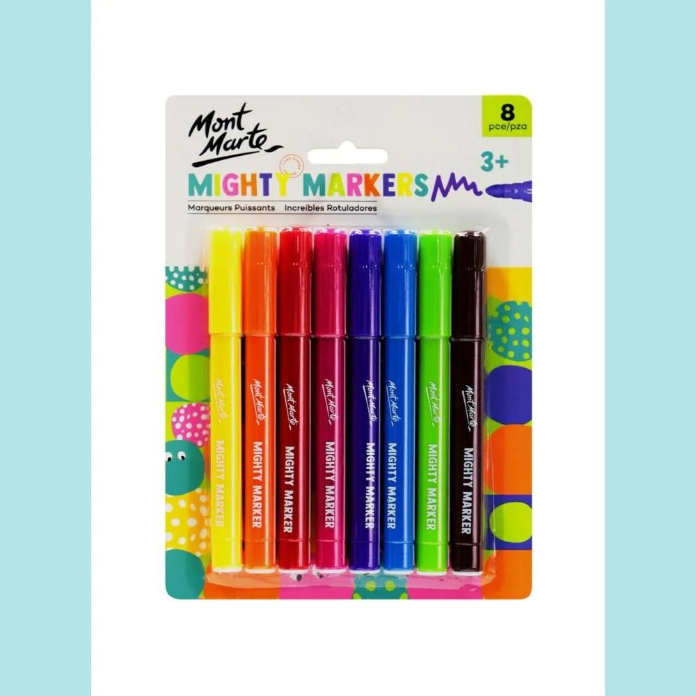 Mont Marte Mighty Markers - 8 pc - #HolaNanu#NDIS #creativekids