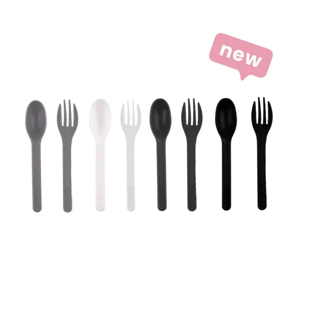 MontiiCo Out & About Cutlery Set - Monochrome - #HolaNanu#NDIS #creativekids