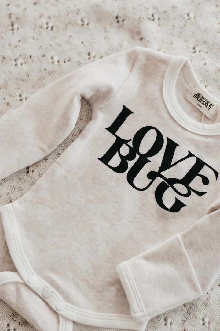 NEW Bencer & Hazelnut Love Bug Long Sleeve Bodysuit Oatmeal - #HolaNanu#NDIS #creativekids