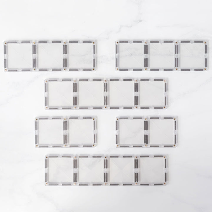 NEW Connetix Tiles Clear Rectangle Pack 12 pcs - #HolaNanu#NDIS #creativekids