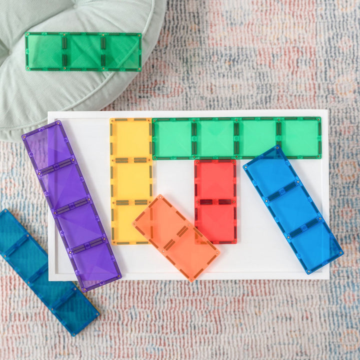 NEW Connetix Tiles Rainbow Rectangle Pack 18 pcs - #HolaNanu#NDIS #creativekids