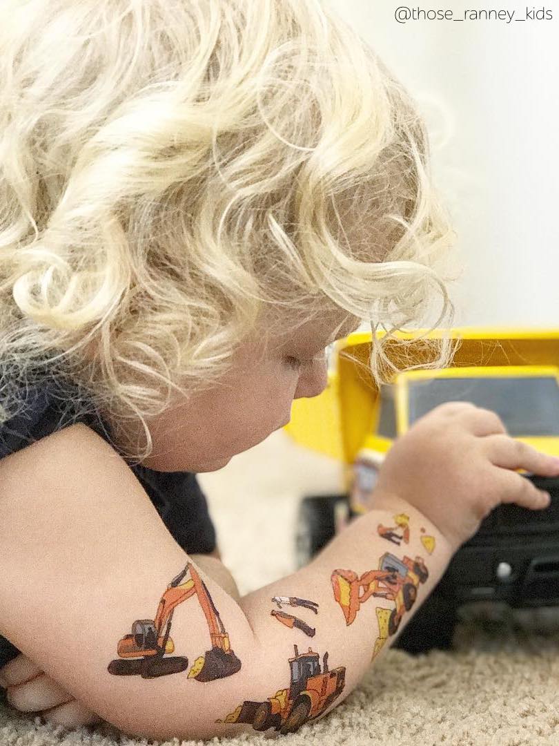 NEW Ducky Street Construction Temporary Tattoos - #HolaNanu#NDIS #creativekids