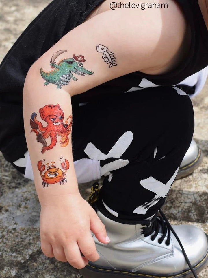 NEW Ducky Street Sea Pirates Temporary Tattoos - #HolaNanu#NDIS #creativekids