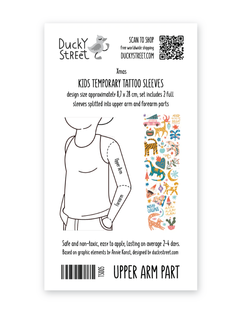 NEW Ducky Street Xmas Temporary Tattoos Sleeves - #HolaNanu#NDIS #creativekids