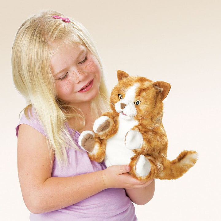 NEW Folkmanis Orange Tabby Cat Kitten Puppet - #HolaNanu#NDIS #creativekids