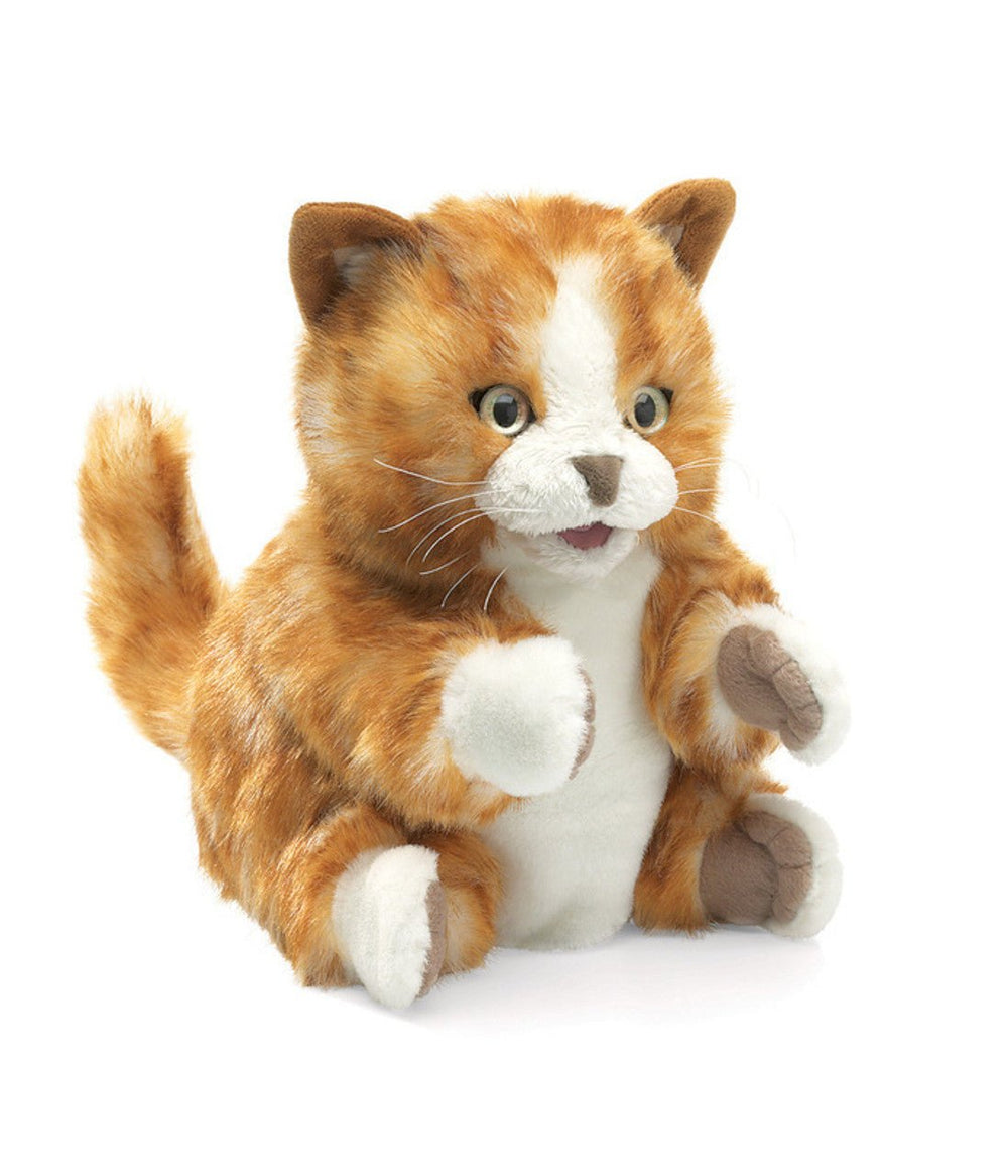 NEW Folkmanis Orange Tabby Cat Kitten Puppet - #HolaNanu#NDIS #creativekids
