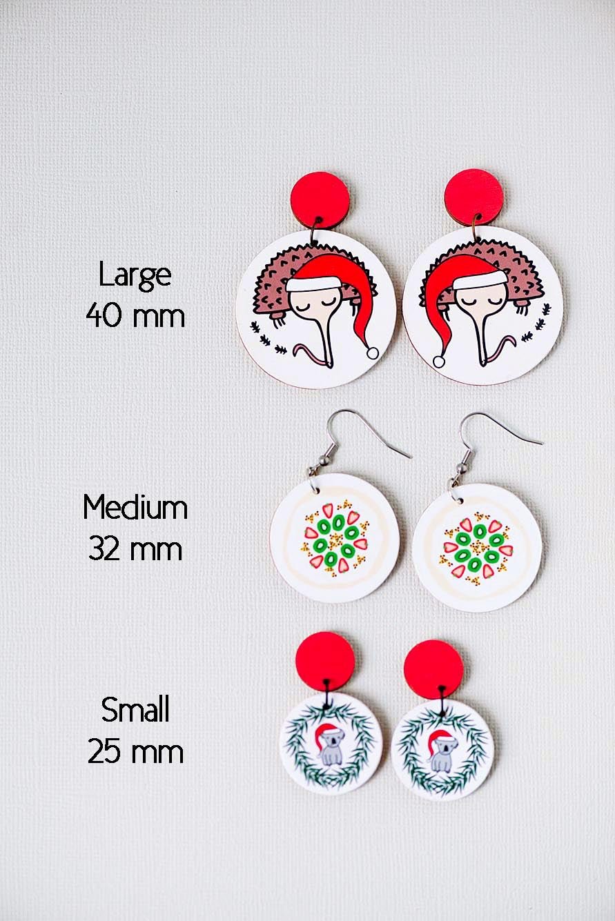 NEW Handmade Earrings - Best Teacher Sever Green Medium Stud - #HolaNanu#NDIS #creativekids