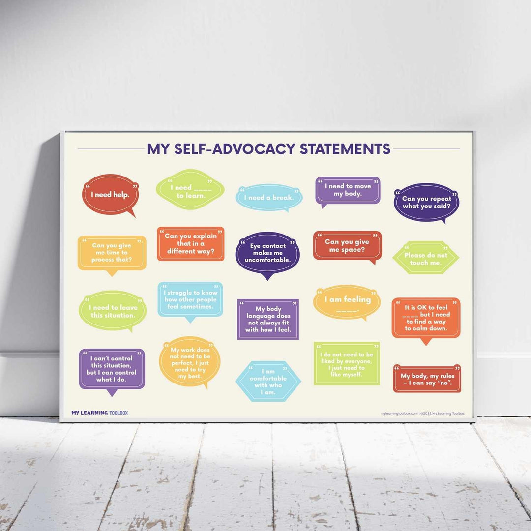 NEW My Self-Advocacy Statements Poster - #HolaNanu#NDIS #creativekids