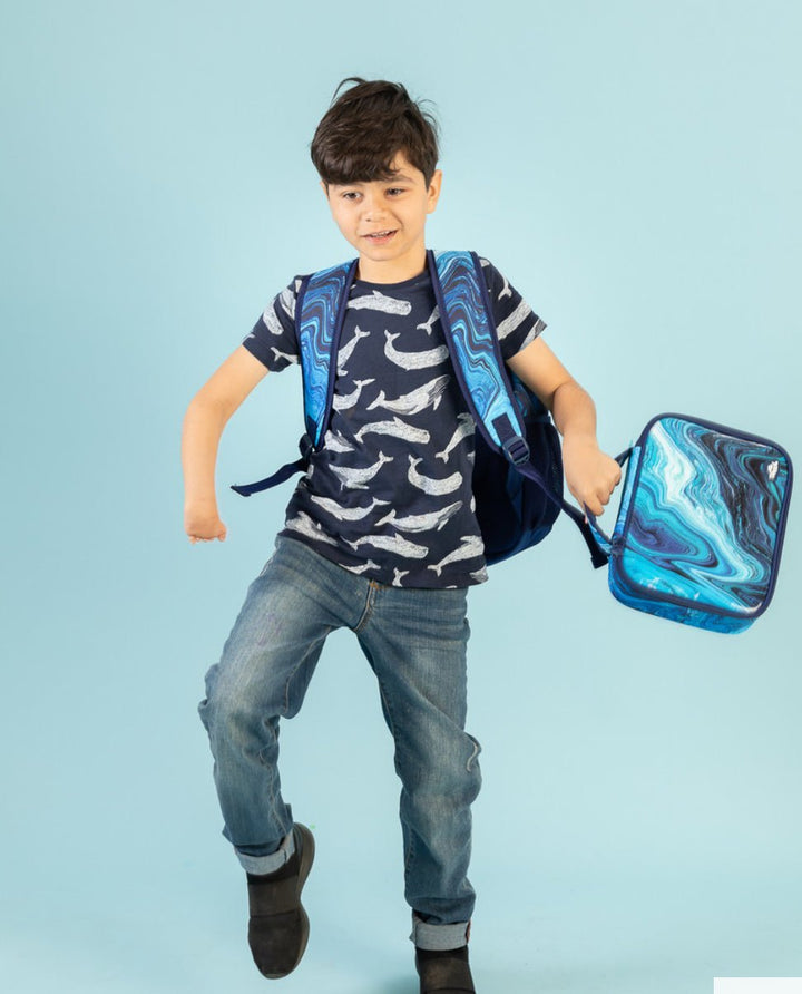 NEW Spencil Big Cooler Lunch Bag + Chill Pack - Ocean Marble - #HolaNanu#NDIS #creativekids