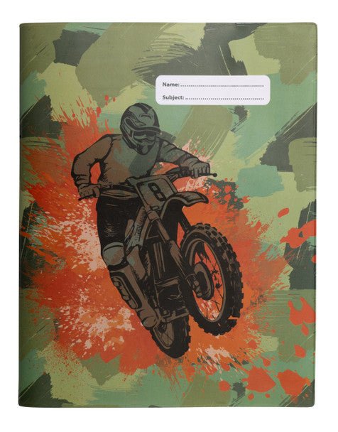 NEW Spencil Scrapbook Cover - Camo Biker 1 - #HolaNanu#NDIS #creativekids